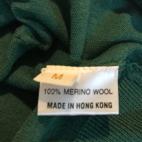 Pringle of Scotland V- neck merino wool sweater sz M - Picture 3 of 3